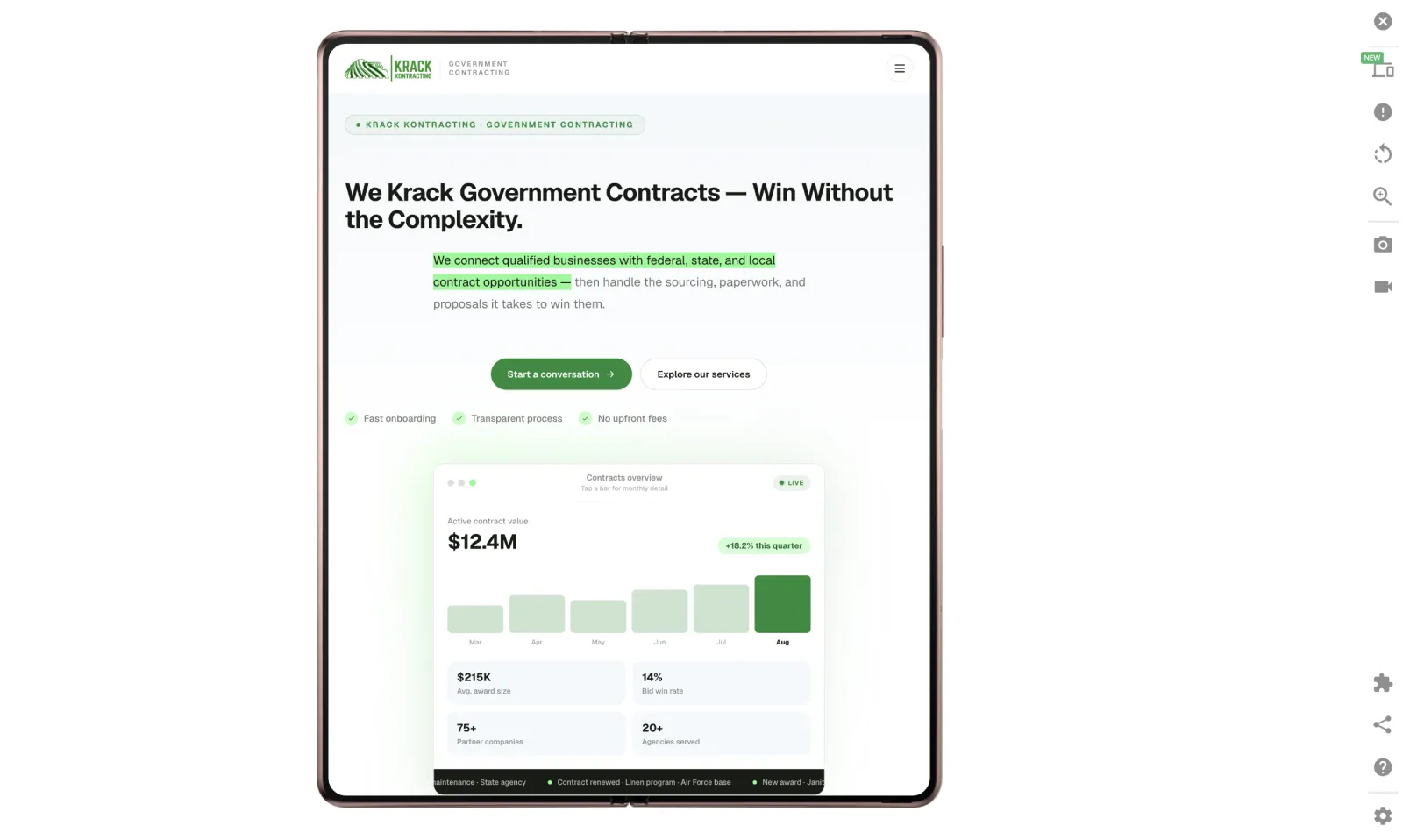 A complete responsive full stack web application — Upwork project preview